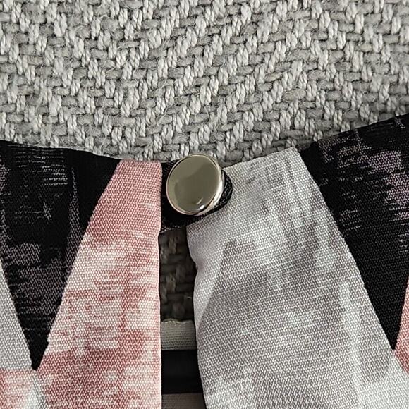 Tyche Halter Dress Women's Size Small Boho Mini Sleeveless Green Blue Harlequin - Picture 6 of 13